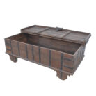 Wooden Coffee Table Trunk KMF25315D Open Side