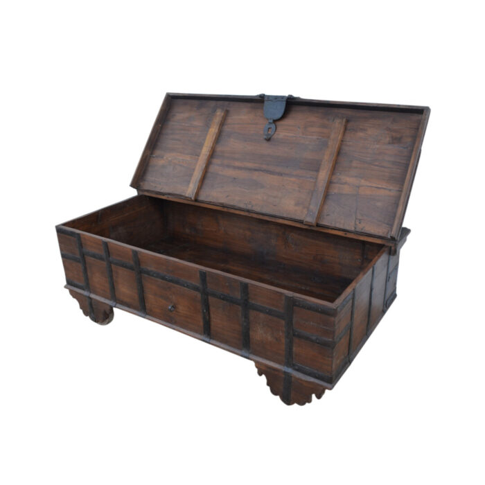 Wooden Coffee Table Trunk Open KMF25314
