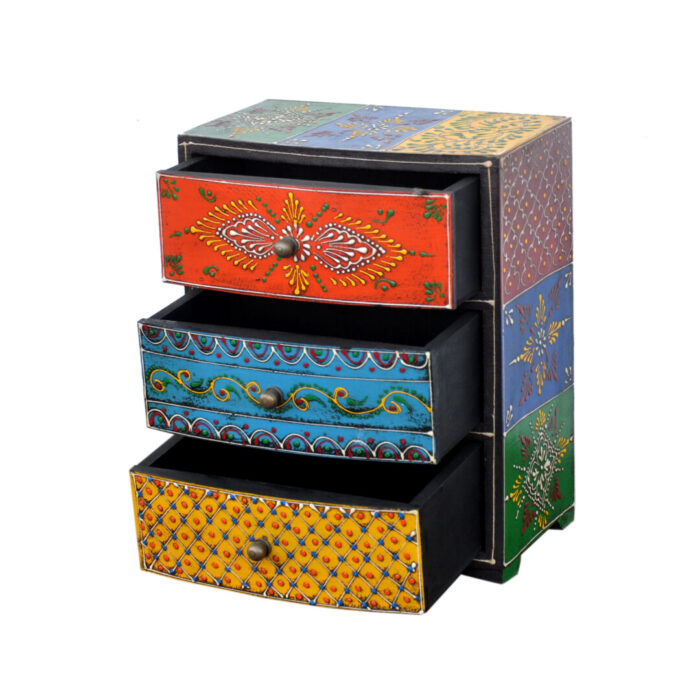 Wooden Mini Storage Box KMH12045 Open Drawers