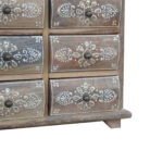 Wooden Storage Box With Drawers KMH12055 Close Up Bottom