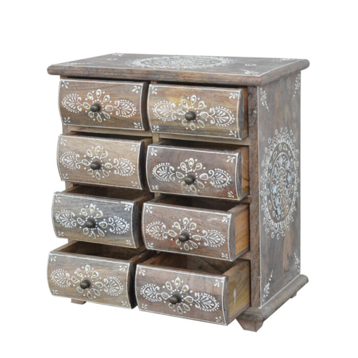 Wooden Storage Box With Drawers KMH12055 Open