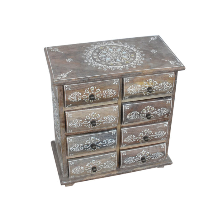 Wooden Storage Box With Drawers KMH12055 Side