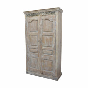 Jaice Carved Whitewash Amirah Cupboard