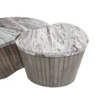 Zenith Marble Coffee Table Set Close Small