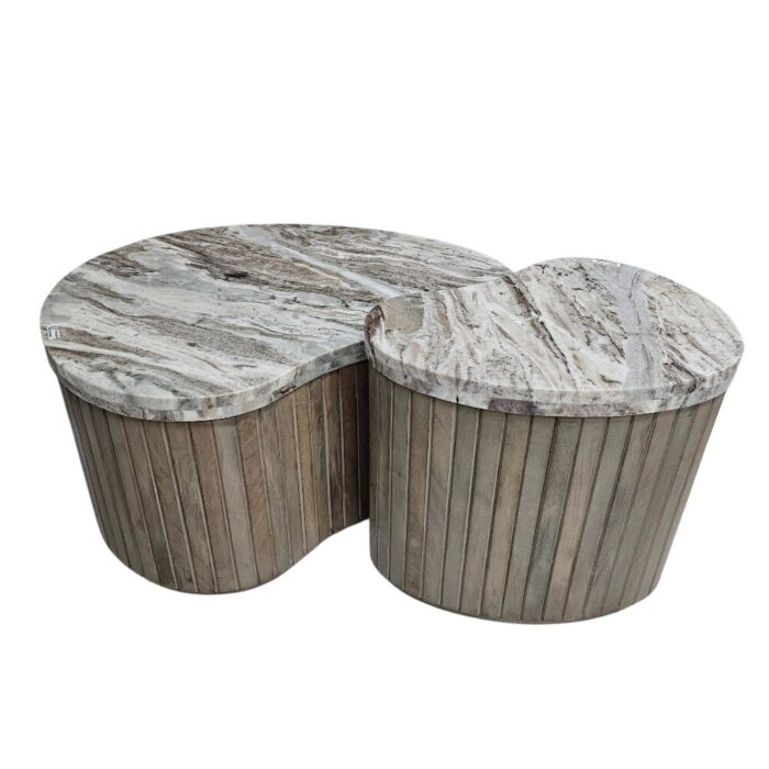 Zenith Marble Coffee Table Set Front