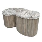 Zenith Marble Coffee Table Set Side