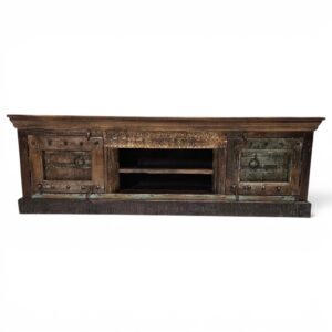 Aged Timber Rustic Industrial Media Unit