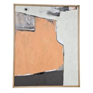 Earthen Harmony Ochre & Textured Cream Abstract Painting