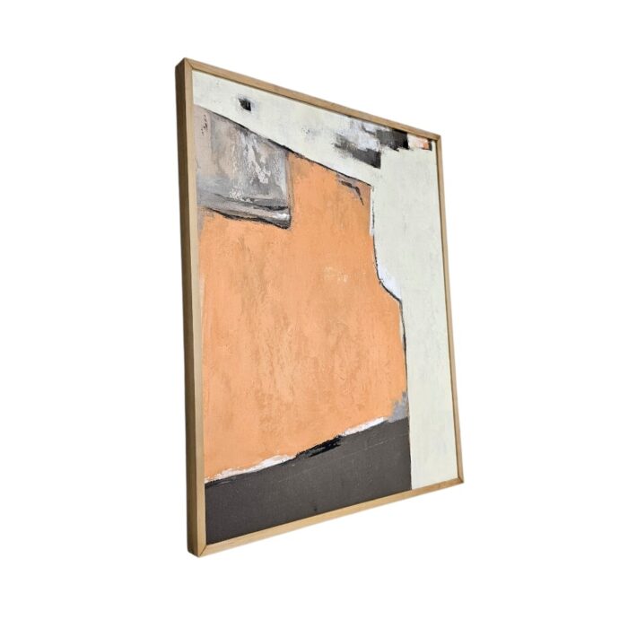 Brown Cream Abstrak Painting KRE3628 Side