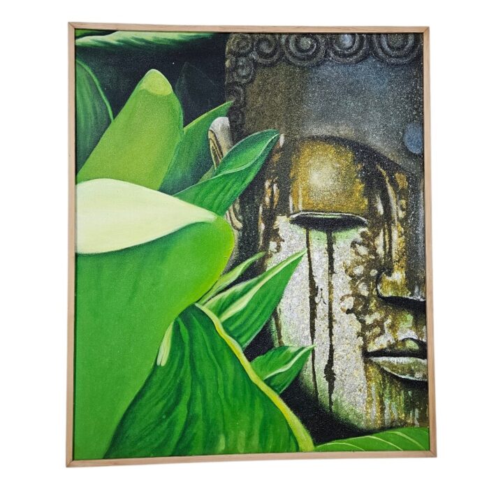 Buddha Leaf Painting KRE3576 Main Buddha Leaf Painting KRE3576 Main
