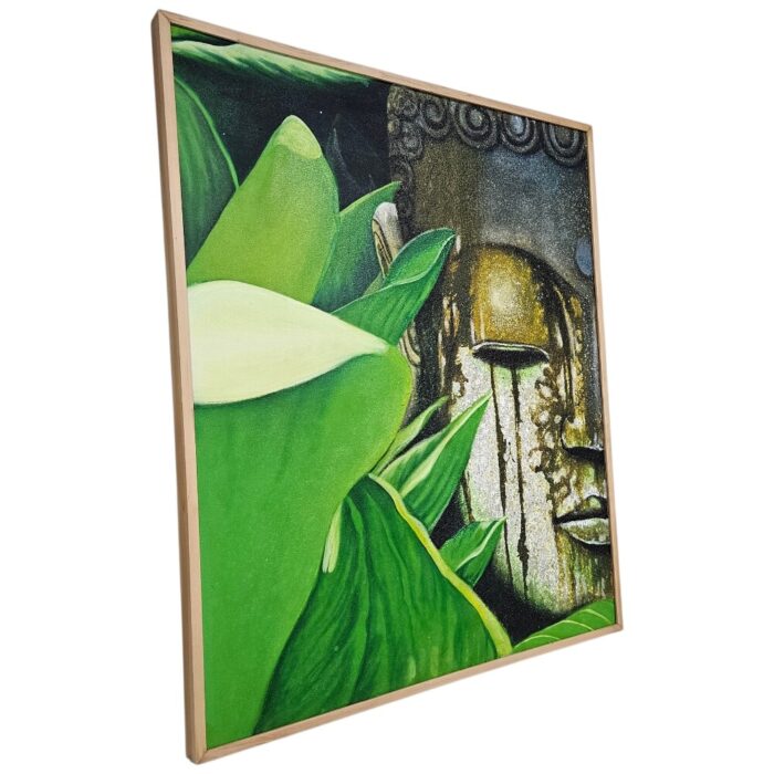 Buddha Leaf Painting KRE3576 Side Buddha Leaf Painting KRE3576 Side