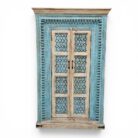 Carved Blue And Cream Cupboard KMF18316 Main