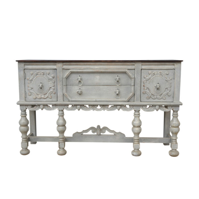 Vintage Distressed Green Sideboard
