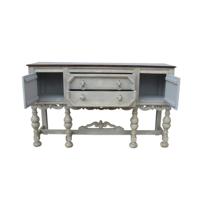 Vintage Distressed Green Sideboard