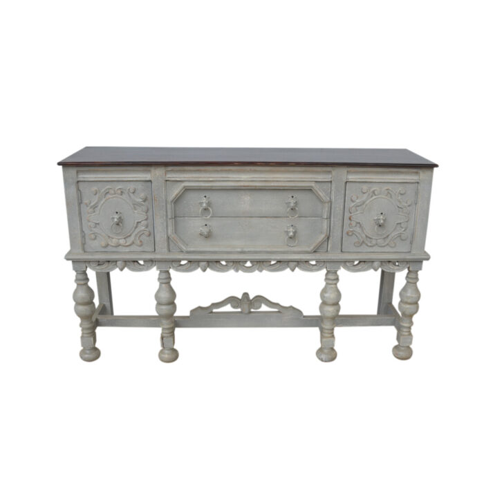 Vintage Distressed Green Sideboard
