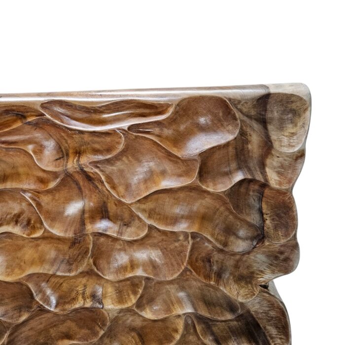 Carved Waterfall Dining Table Close Up Carved Waterfall Dining Table Close Up