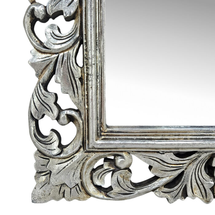 Fleur De Lis Silver Mirror MAD0620A Close Bottom