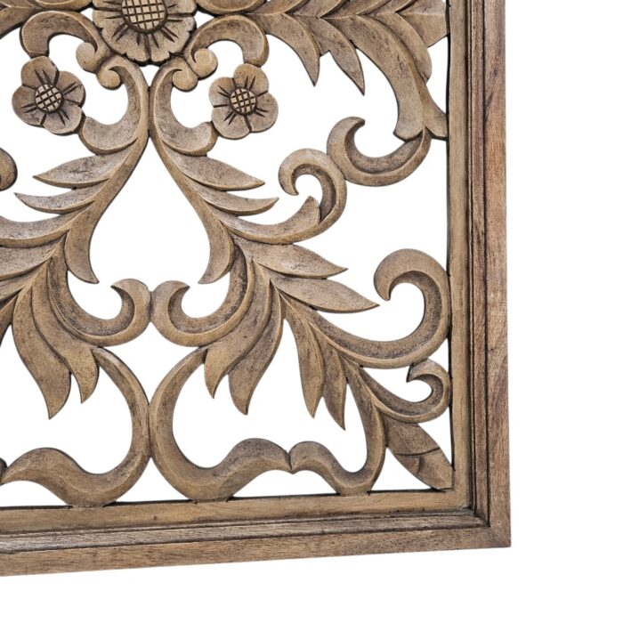 Floral Carved Wall Panel MAD1281 Close Floral Carved Wall Panel MAD1281 Close