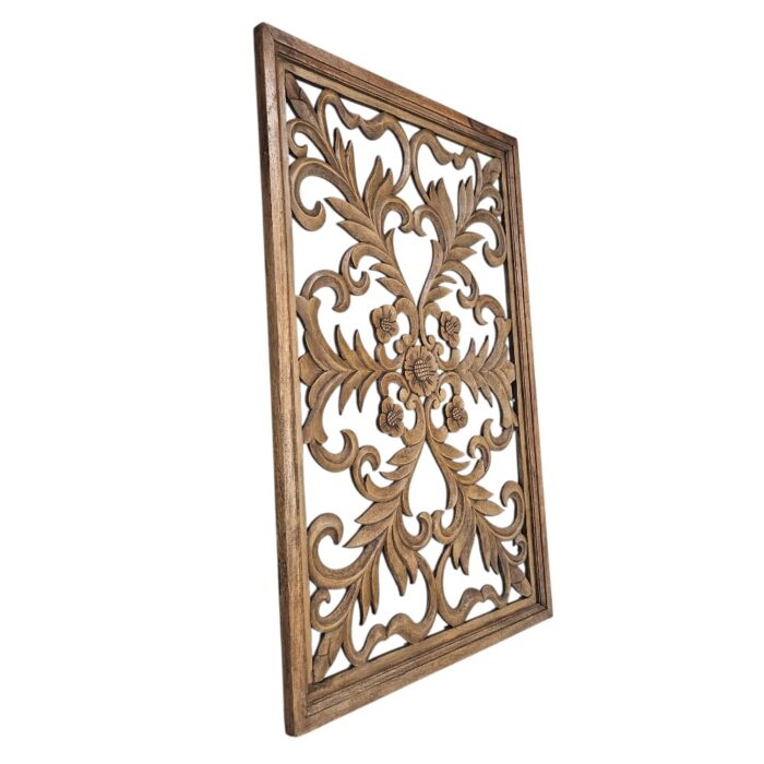 Floral Carved Wall Panel MAD1281 Side Floral Carved Wall Panel MAD1281 Side