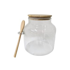 Glass Jar With Lid & Spoon (2L)