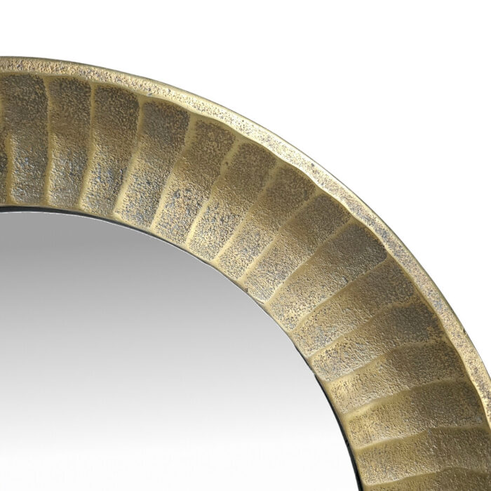 Gold Round Metal Mirror KMH7041 Close