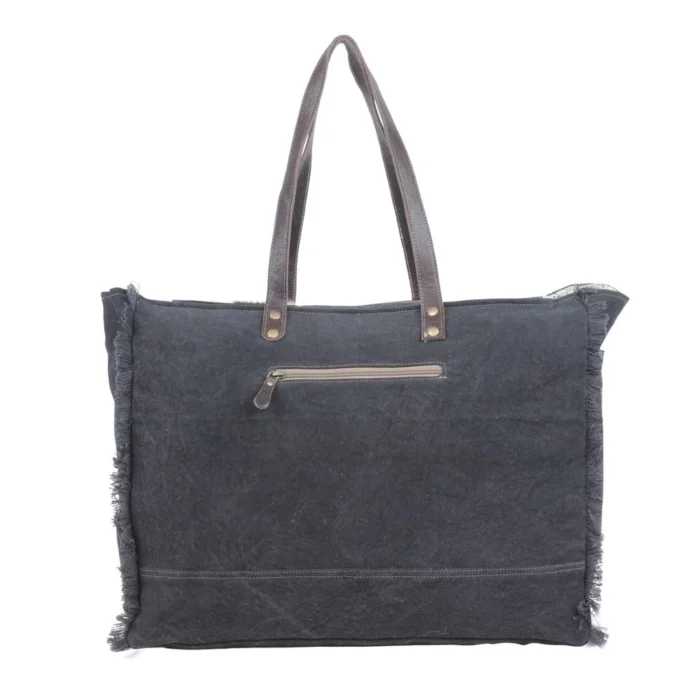 Hide And Canvas Tote Bag KMH26002 Back