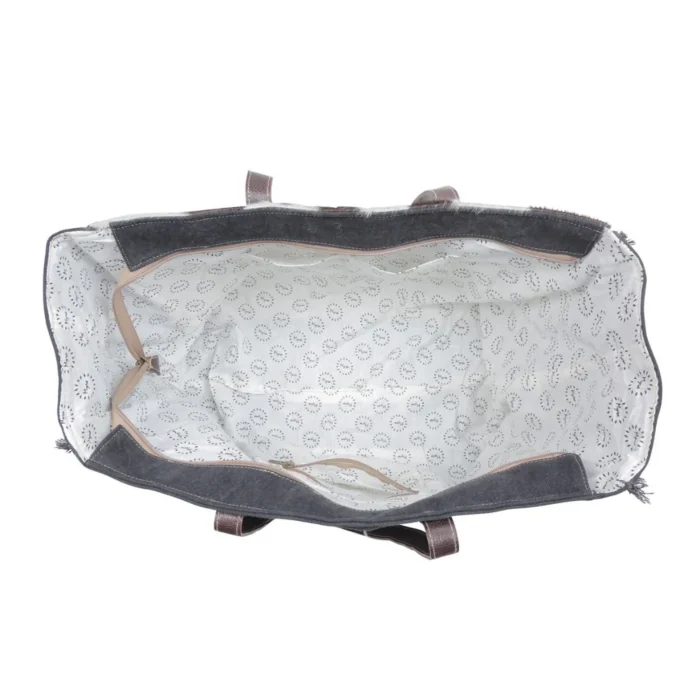 Hide And Canvas Tote Bag KMH26002 Open