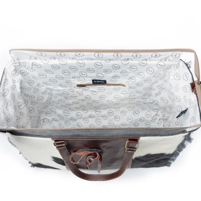 Hide And Leather Ladies Weekender Bag KMH26006 Open