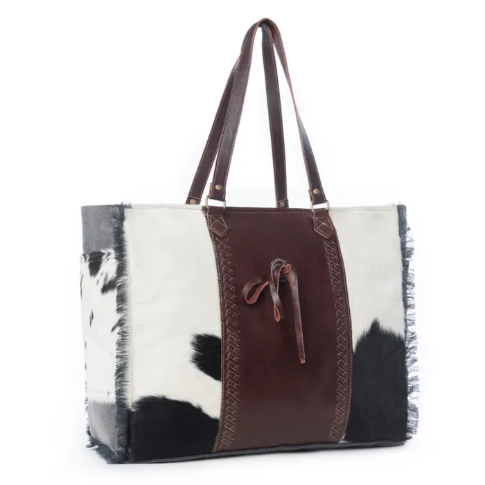 Hide And Leather Ladies Weekender Bag KMH26006 Side