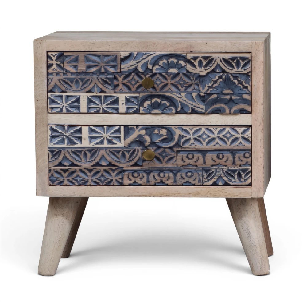 Wooden 2-Drawer Cabinet