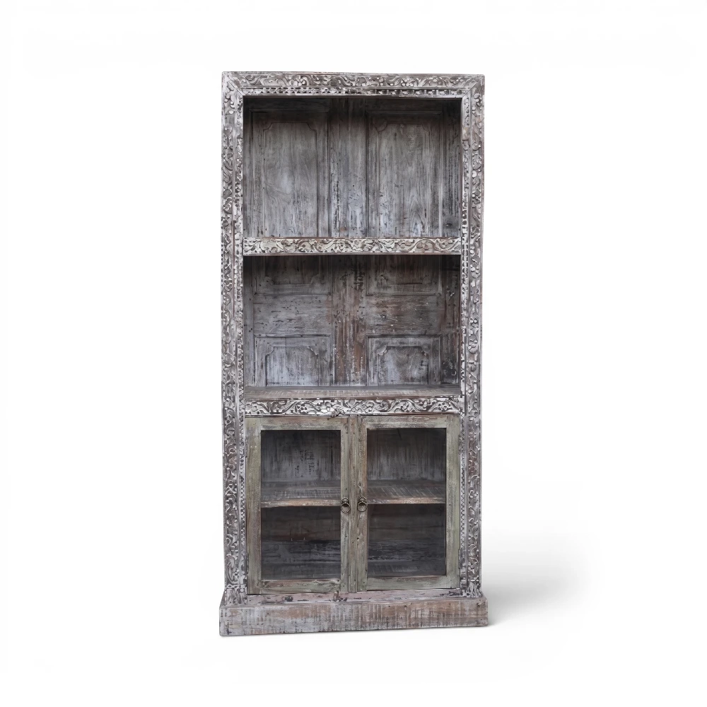 Carved Bookcase Cabinet