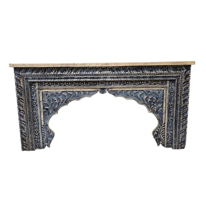 Lazuli Arch Carved Console Table KMF15380 Full Front
