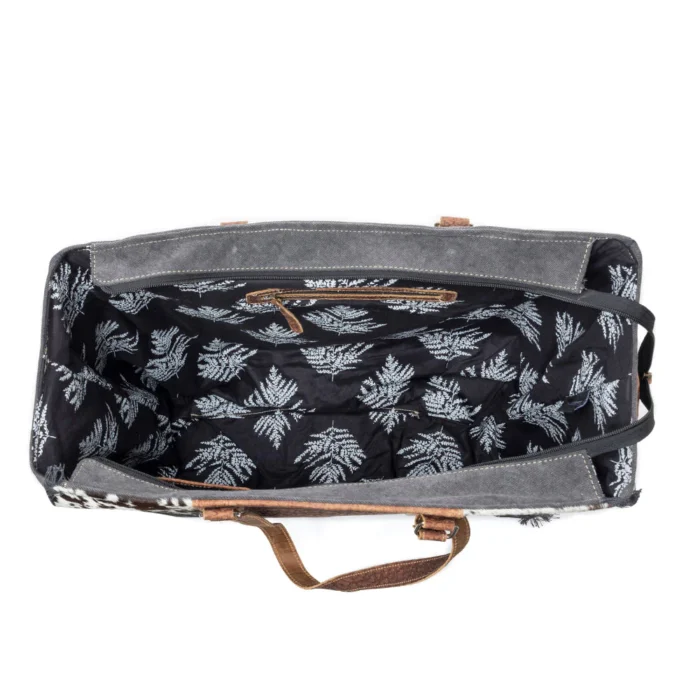 Leather And Hide Tote Weekender bag KMH26008 Open