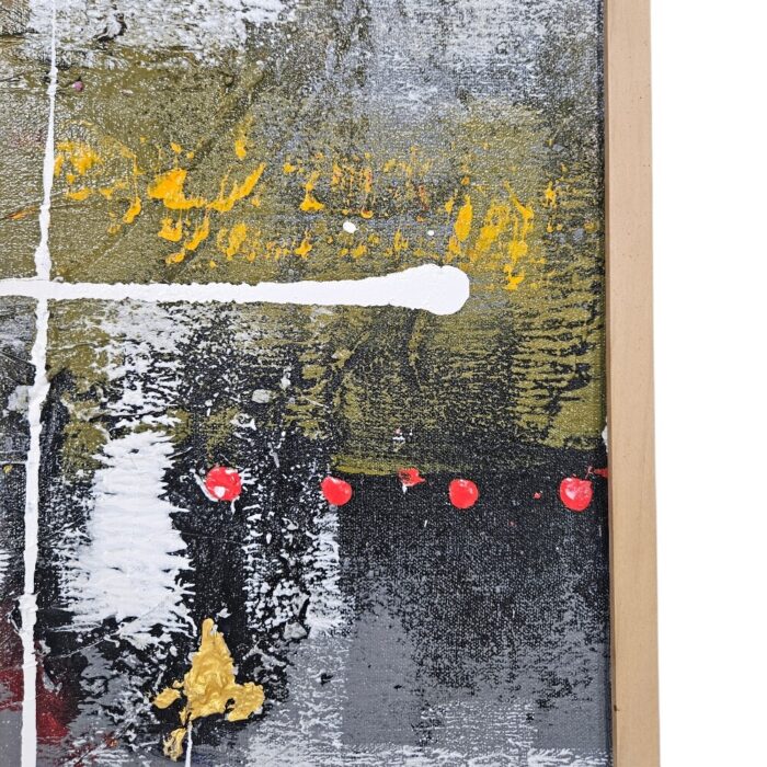 Modern Black And RFed Painting KRE3602 Close Mid