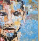 Modern Man Painting Face KRE3584 Close Side