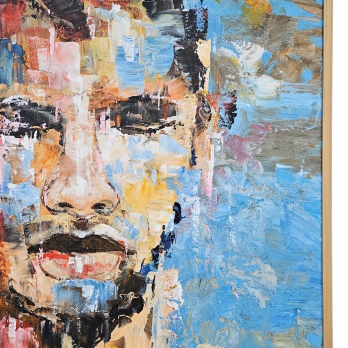 Modern Man Painting Face KRE3584 Close Side Modern Man Painting Face KRE3584 Close Side