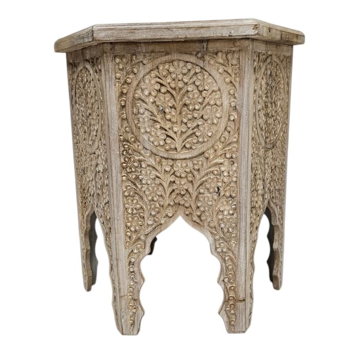 Moroocco Carved Side Table KMF32064 Front