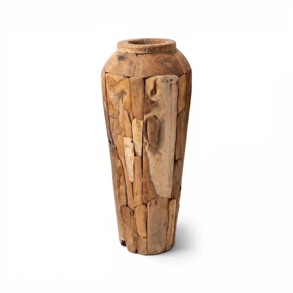 Erosi Teak Vase, 100cm