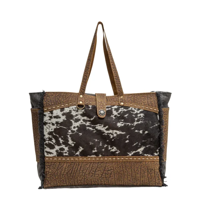Natural Hide And Leather Tote Bag KMH26004