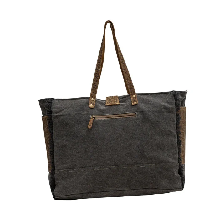 Natural Hide And Leather Tote Bag KMH26004 Back