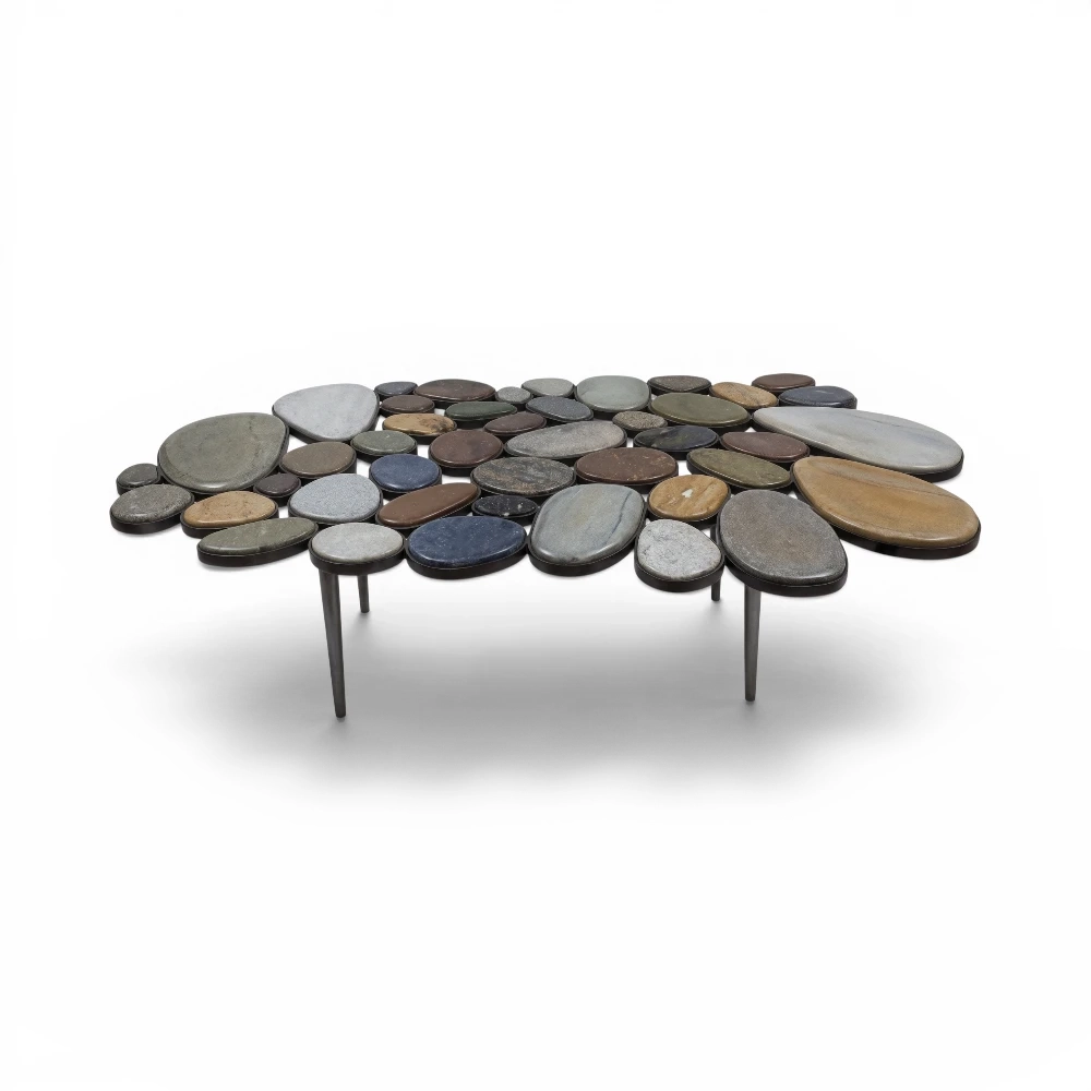 Moon X Table, Mixed Antique