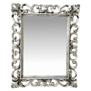 Tempel Silver Carved Wall Mirror
