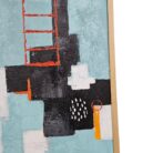 Teal And Red Painting KRE3612 Close Mid