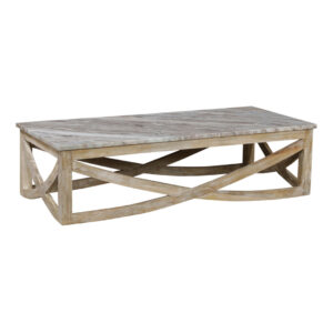 Yates Marble Top Cross-Leg Coffee Table