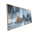 Abstract Blues Painting KRE3650 side