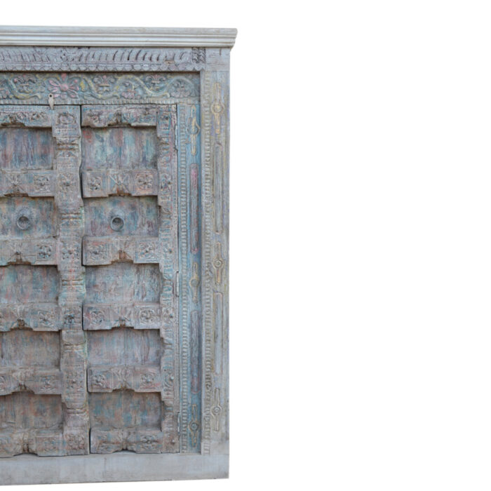 Authentic Old Door Cupboard KMF18360 Close Up Front Authentic Old Door Cupboard KMF18360 Close Up Front