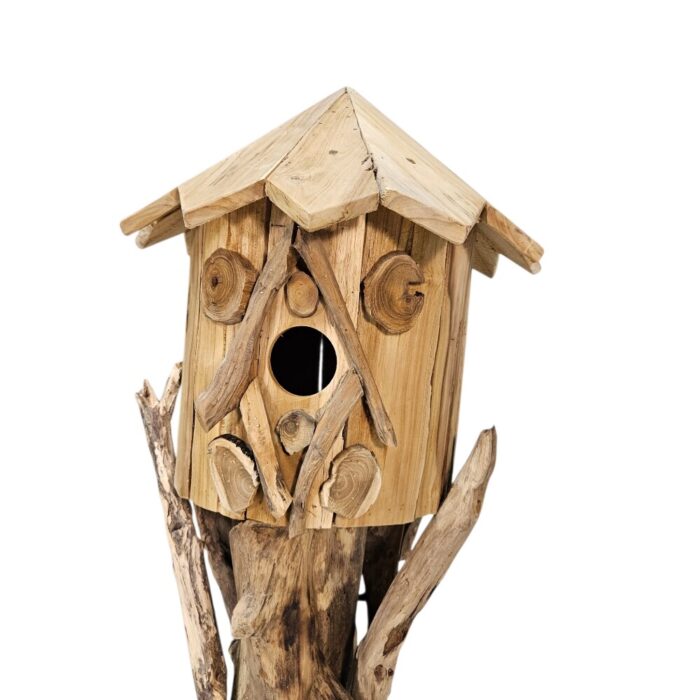 Bird House Teak NJA9984 Close Bird House Teak NJA9984 Close