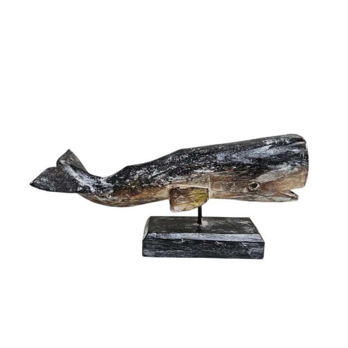Carved Whale On Stand WET4511A Carved Whale On Stand WET4511A