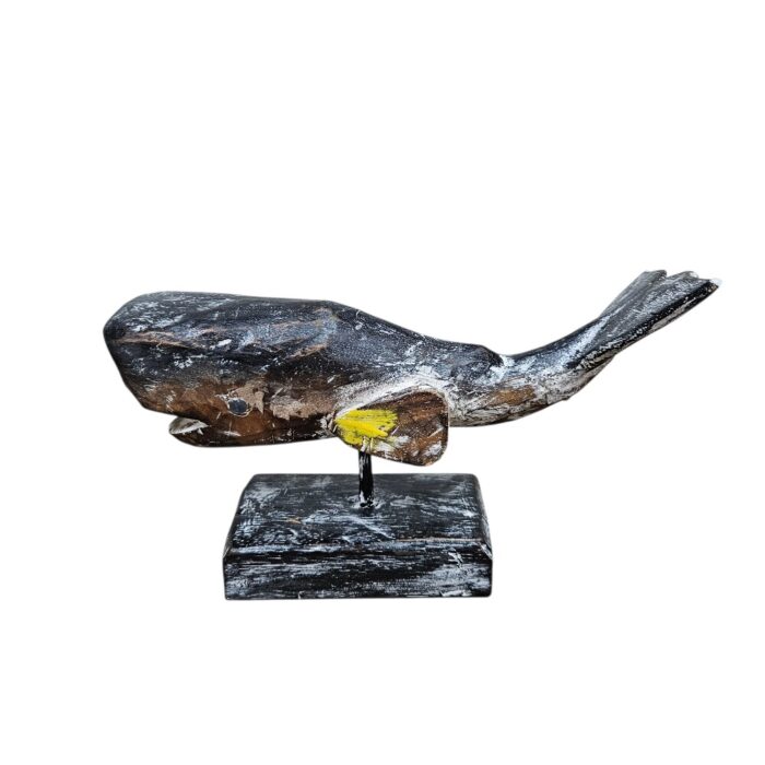 Carved Whale Stand WET4515A Carved Whale Stand WET4515A