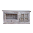 Carved White Wash Tv Entertainment Unit KMF26720 Main